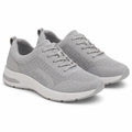 Cenere - Sneaker knit grigio perla suola bianca
