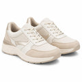 Cleo - Sneaker platform beige con dettagli dorati