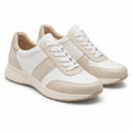 Marea - Sneaker bassa bianca e sabbia minimal
