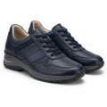 Navale - Sneaker in pelle blu navy allacciata