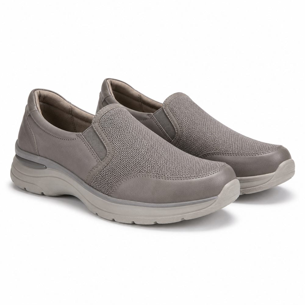 Piuma - Slip-on comfort in mesh grigio tortora