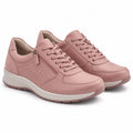 Rosata - Sneaker rosa con zip laterale e suola bianca